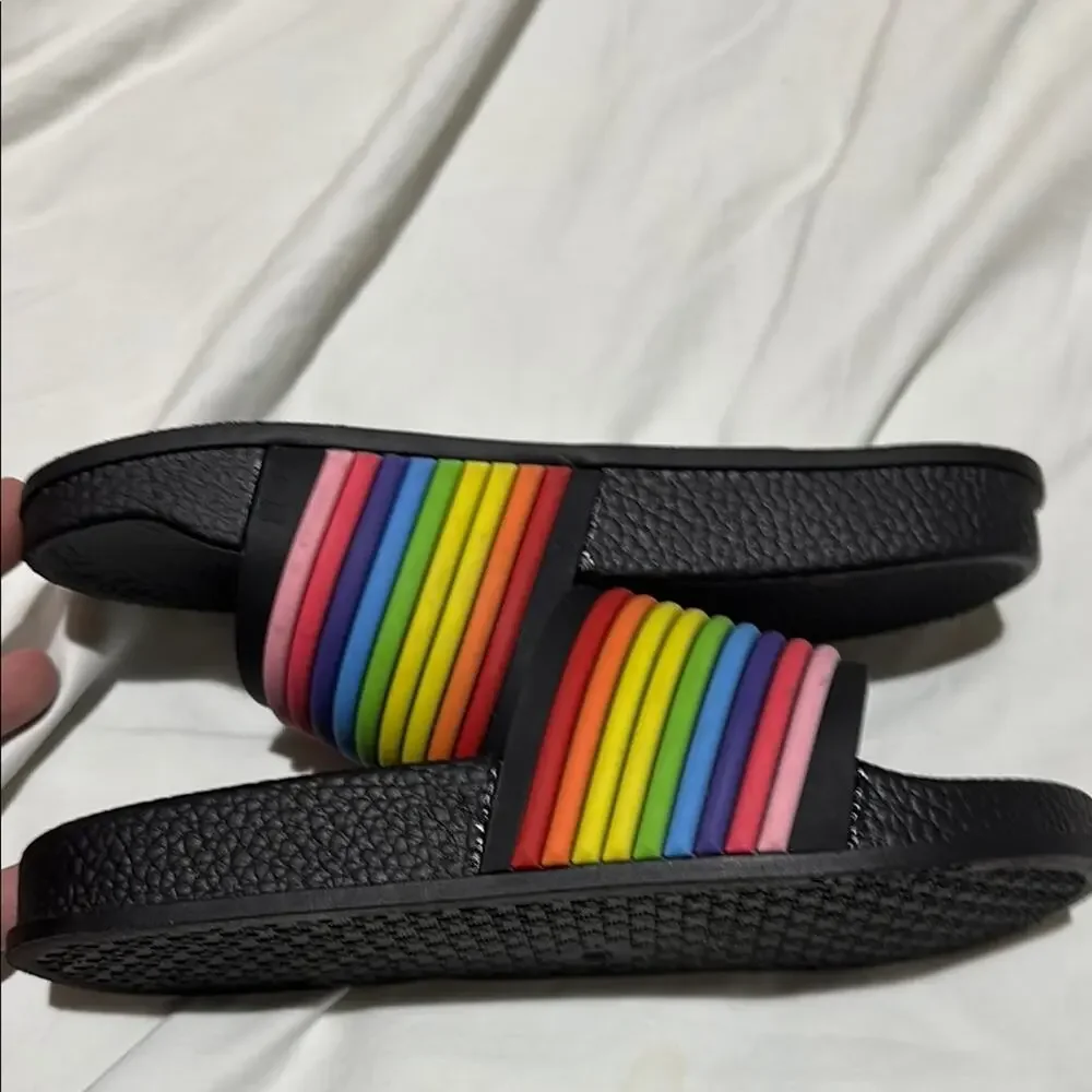 Tommy Bahama 13 Colorful Rainbow Slide Sandals moulded footbed nwot
